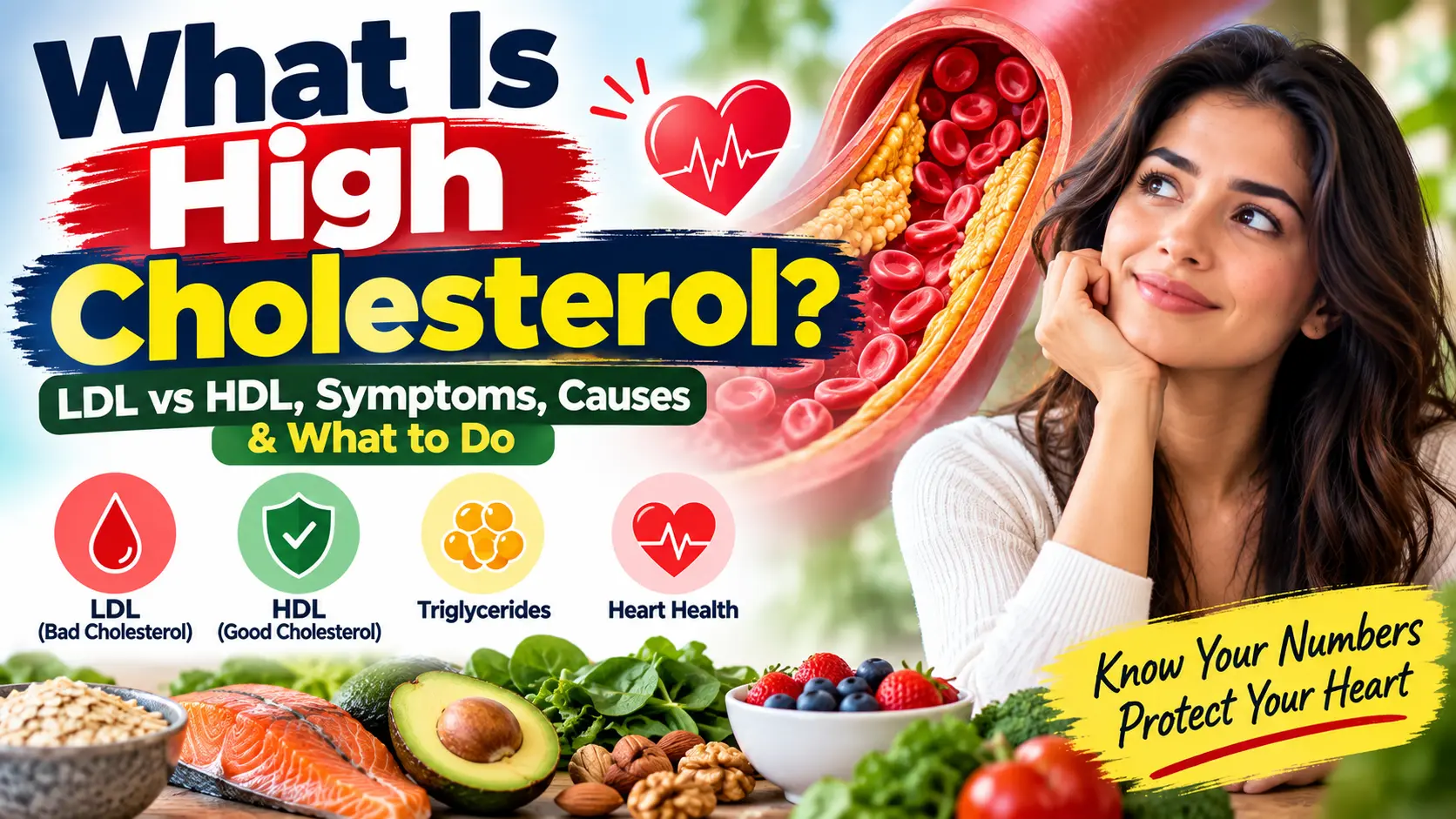 What Is High Cholesterol? LDL vs HDL, Symptoms, Causes & What to Do