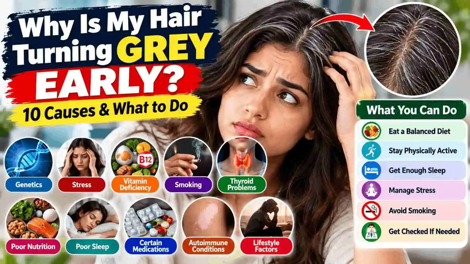 Why Is My Hair Turning Grey Early? 10 Causes of Premature Grey Hair & What to Do