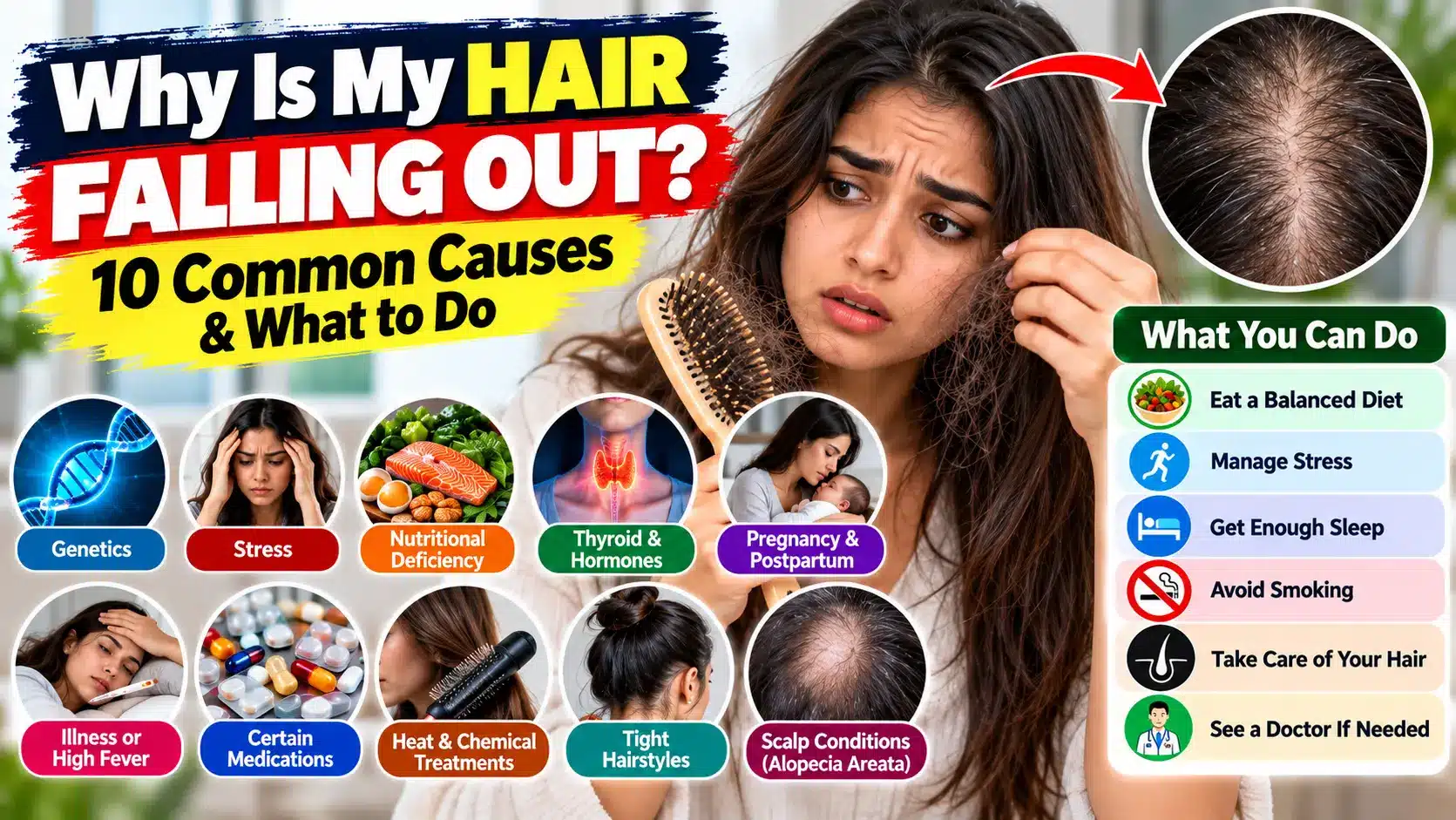 Why Is My Hair Falling Out? 10 Common Causes of Hair Fall & What to Do